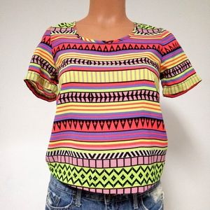 Neon Blouse Top